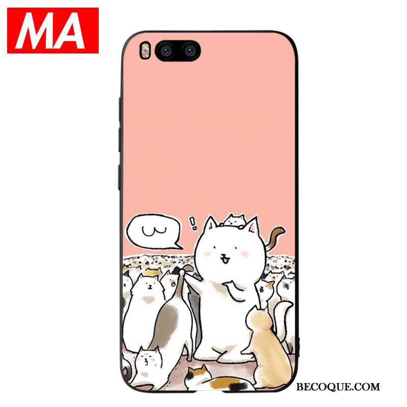 Mi 6 Coque Créatif Fluide Doux Protection Rose Mode Charmant