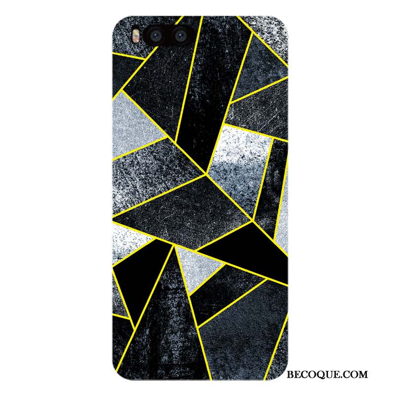 Mi 6 Coque Étui Jaune Simple Téléphone Portable Petit