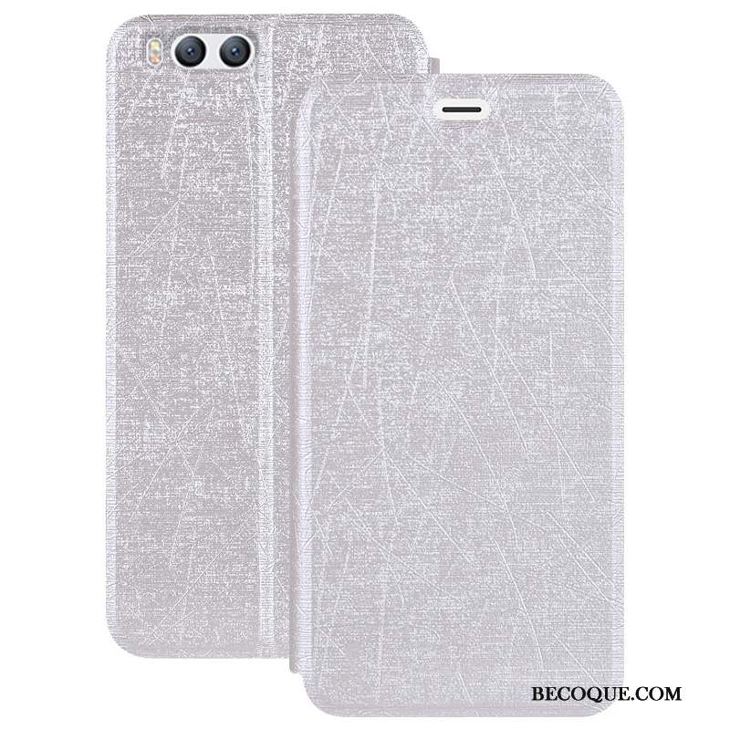 Mi 6 Coque Étui Étui En Cuir Tendance Silicone Support Fluide Doux