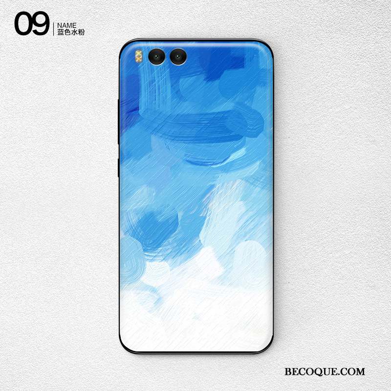 Mi 6 Membrane Couvercle Arrière Bleu Clair Coque Couleur Créatif