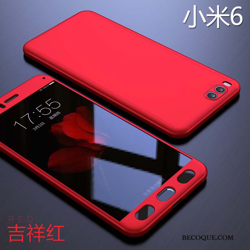 Mi 6 Personnalité Tendance Rouge Coque De Téléphone Incassable Tout Compris