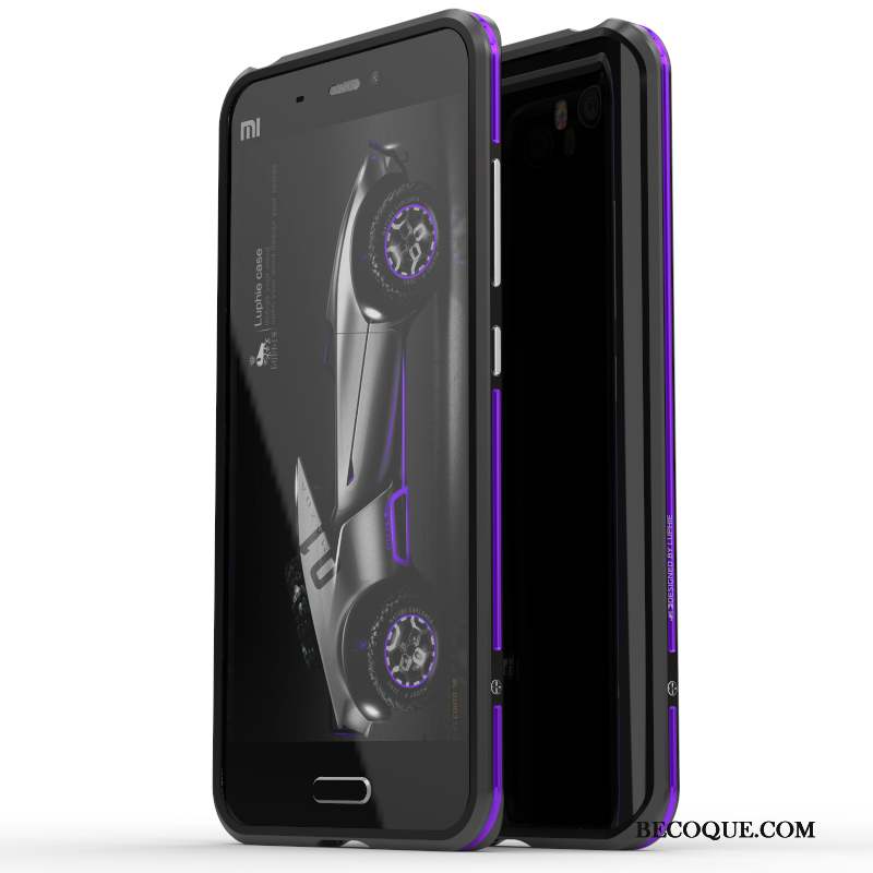 Mi 6 Protection Métal Violet Border Petit Coque