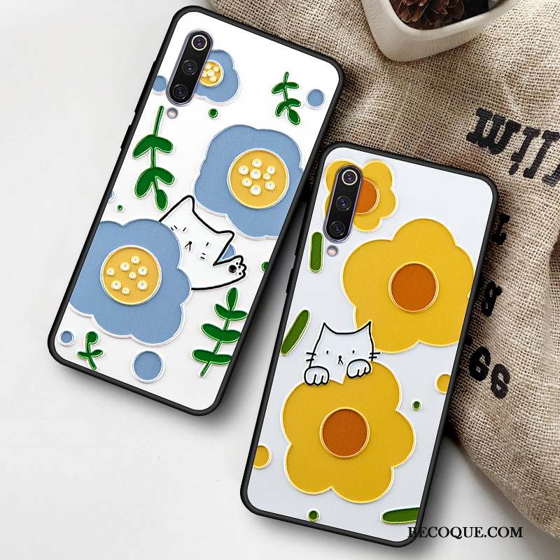 Mi 9 Coque Fleurs Jeunesse Peinture Jaune Modèle Fleurie Tout Compris