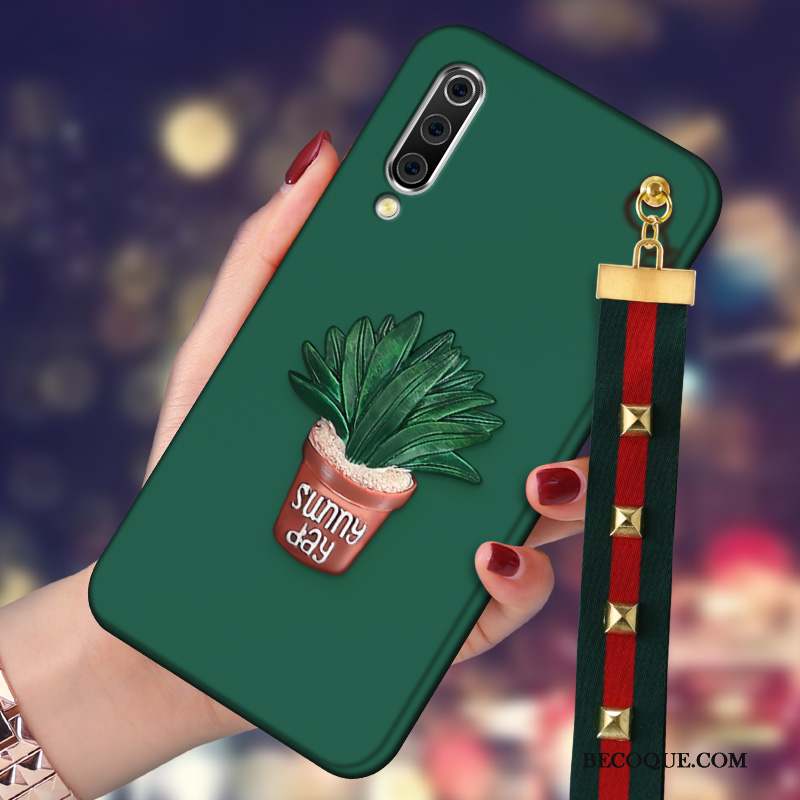 Mi 9 Se Net Rouge Petit Silicone Coque Vert Marque De Tendance