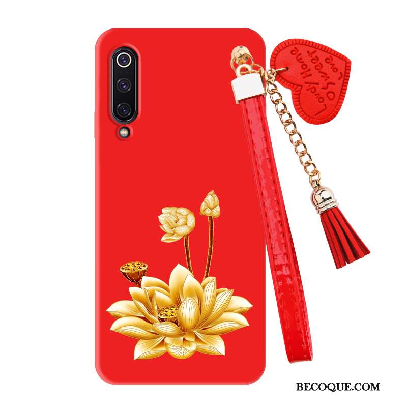 Mi 9 Se Pivoine Rouge Petit Coque De Téléphone Grand Fleur