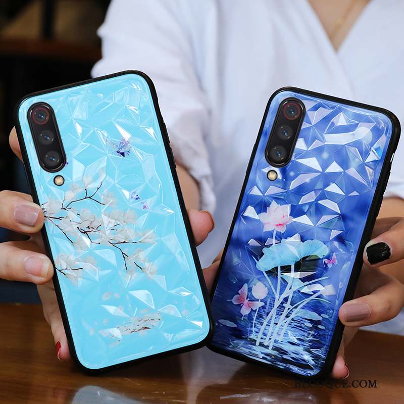 Mi 9 Se Protection Incassable Personnalité Coque De Téléphone Fluide Doux Bleu