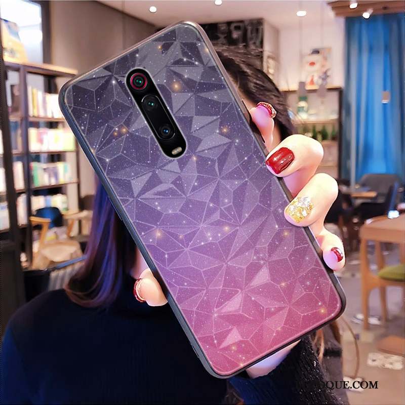 Mi 9t Pro Coque Tout Compris Petit Fleur Rouge Ornements Suspendus Losange