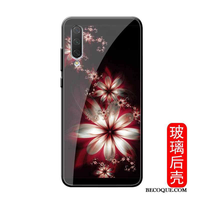 Mi A3 Coque Miroir Noir Verre Tendance Original Créatif