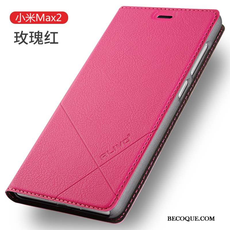 Mi Max 2 Clamshell Étui Incassable Coque De Téléphone Rouge Protection