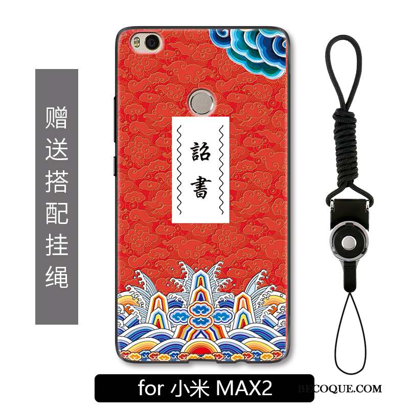 Mi Max 2 Coque Créatif Petit Incassable Protection Ornements Suspendus Style Chinois