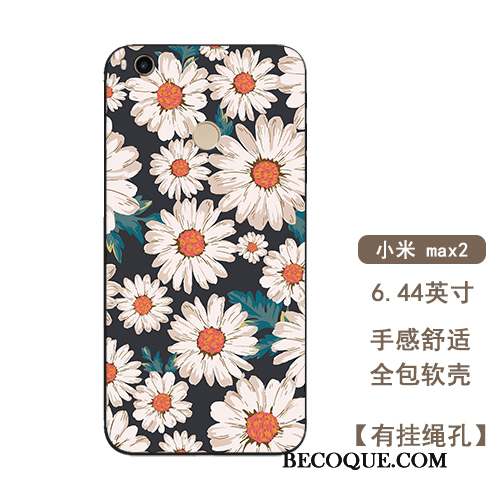 Mi Max 2 Coque Petit Ornements Suspendus Fluide Doux Fleurs Silicone Créatif