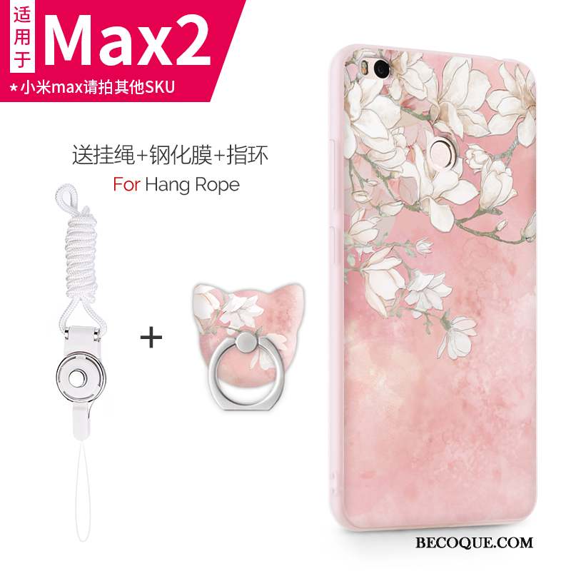 Mi Max 2 Coque Rose Protection Petit Étui Silicone Créatif