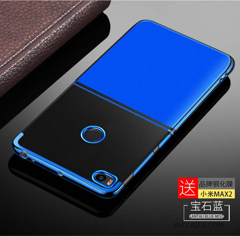 Mi Max 2 Coque Silicone Incassable Téléphone Portable Petit Fluide Doux Bleu