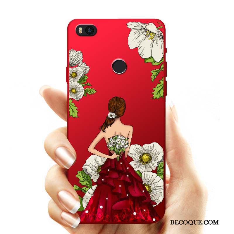 Mi Max 2 Fluide Doux Coque Tendance Incassable De Téléphone Rouge