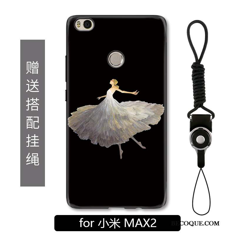 Mi Max 2 Incassable Petit Ballet Coque De Téléphone Dessin Animé Noir