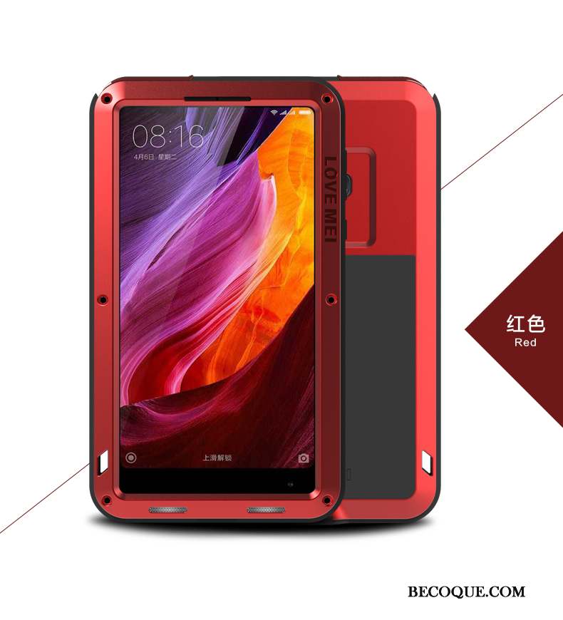 Mi Max 2 Incassable Rouge Coque De Téléphone Étui Trois Défenses Tout Compris