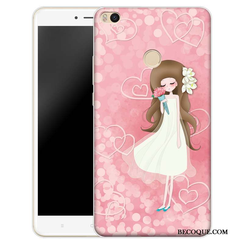 Mi Max 2 Incassable Silicone Rose Étui Coque De Téléphone Petit