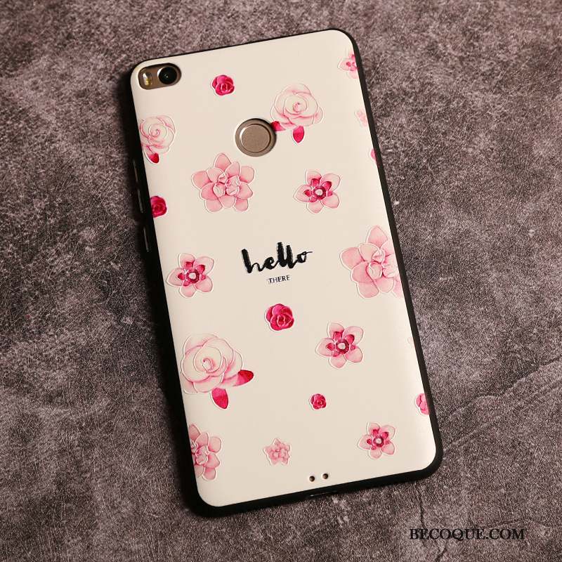 Mi Max 2 Silicone Fluide Doux Coque De Téléphone Petit Rose Tendance