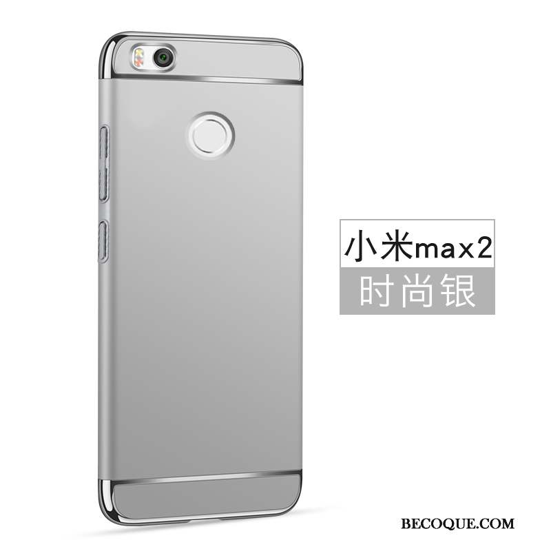 Mi Max 2 Silicone Petit Personnalité Protection Coque De Téléphone Argent