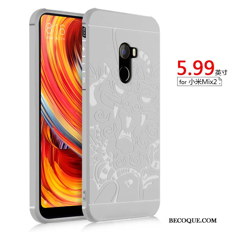 Mi Mix 2 Coque De Téléphone En Silicone Tout Compris Petit Protection Étui