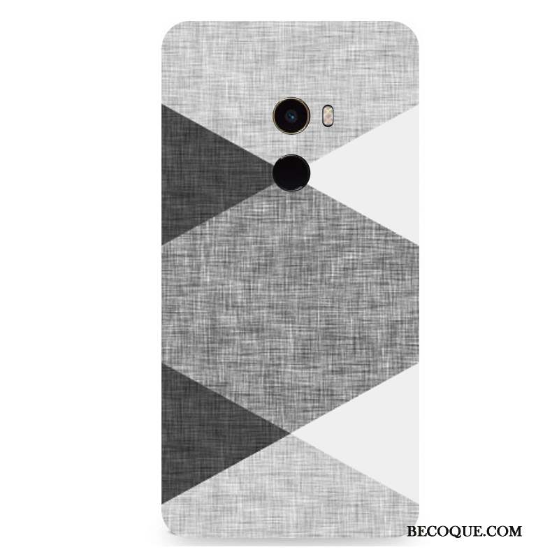 Mi Mix 2 Coque Gris Personnalité Business Petit Étui Simple