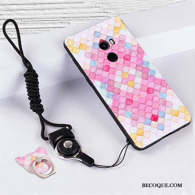 Mi Mix 2 Coque Protection Créatif Peinture Fluide Doux Personnalité Gaufrage
