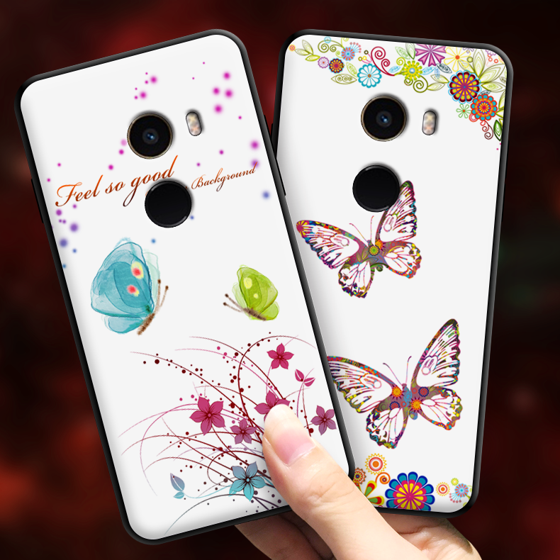 Mi Mix 2 Incassable Multicolore Coque De Téléphone Papillon Petit Loup