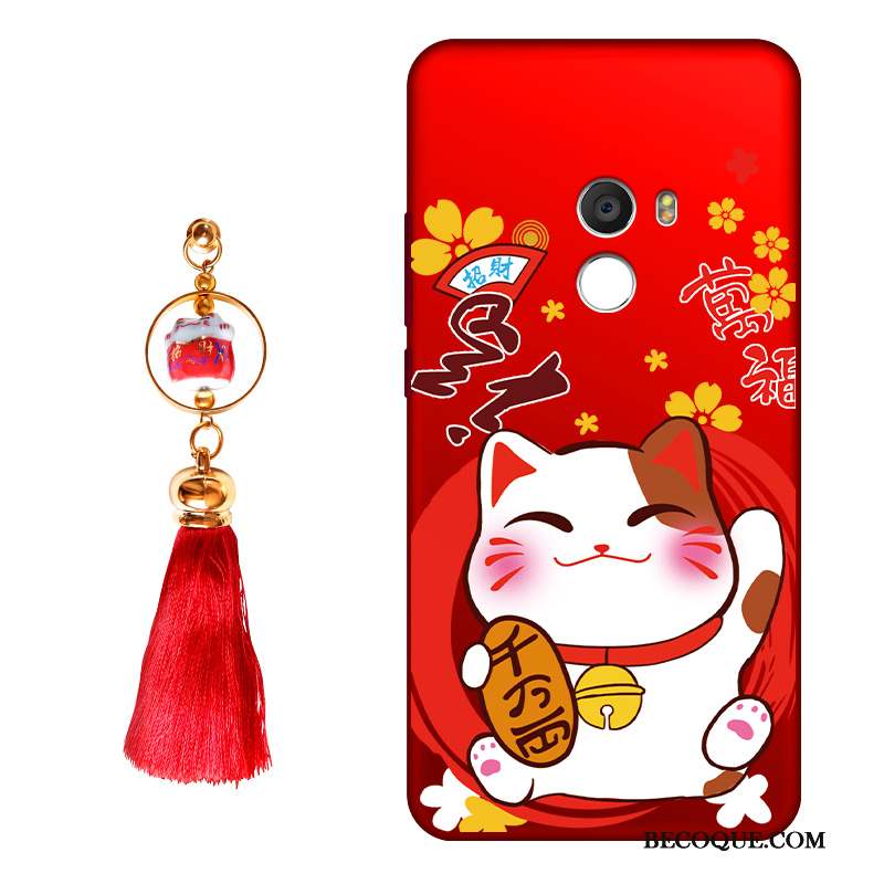 Mi Mix 2 Incassable Nouveau Silicone Coque De Téléphone Chat Rouge