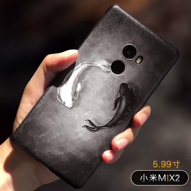 Mi Mix 2 Protection Tout Compris Gris Fluide Doux Silicone Coque De Téléphone