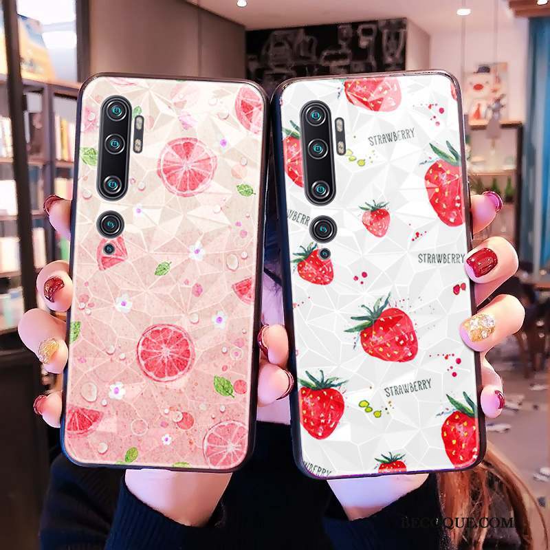 Mi Note 10 Coque Rose Dessin Animé Tout Compris Frais Petit Étui