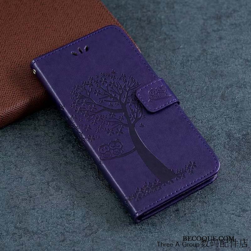 Mi Note 10 Petit Protection Coque De Téléphone Étui Carte Violet