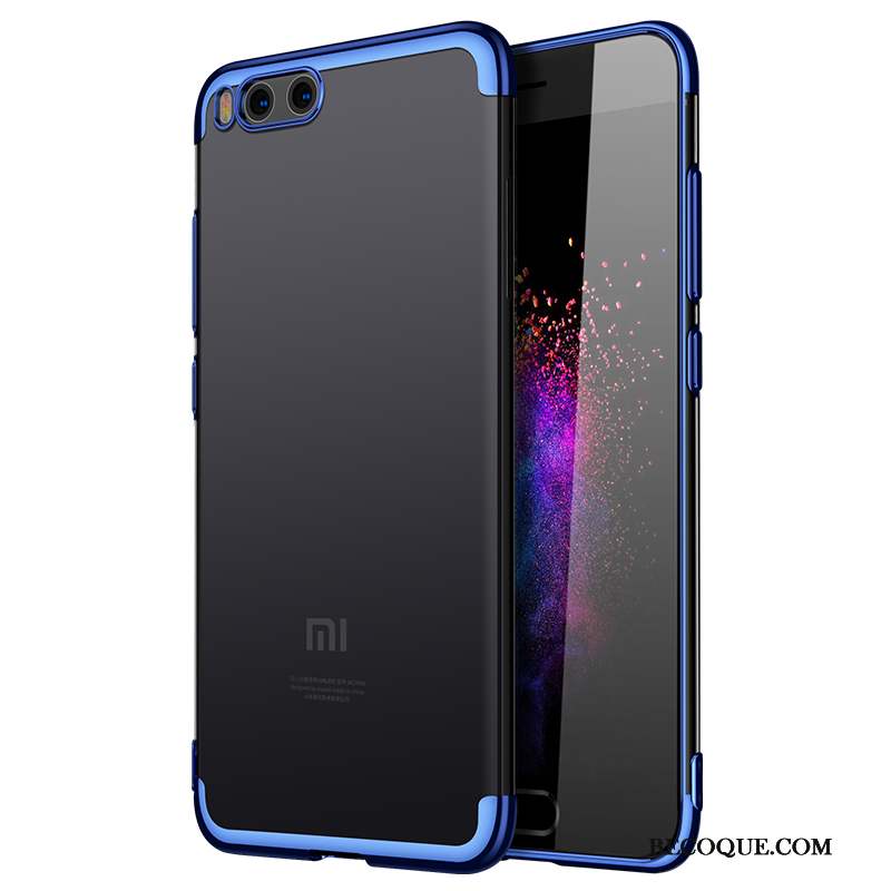 Mi Note 2 Coque Fluide Doux Incassable Étui Tout Compris Transparent Bleu