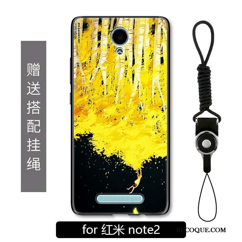 Mi Note 2 Coque Étui Personnalité Difficile Jaune Petit Gaufrage