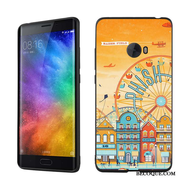 Mi Note 2 Paysage Noir Coque De Téléphone Silicone Étui Fluide Doux