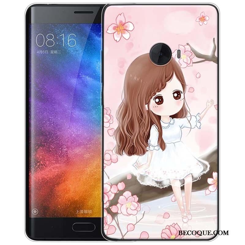 Mi Note 2 Rose Coque De Téléphone Petit Peinture Gaufrage Étui