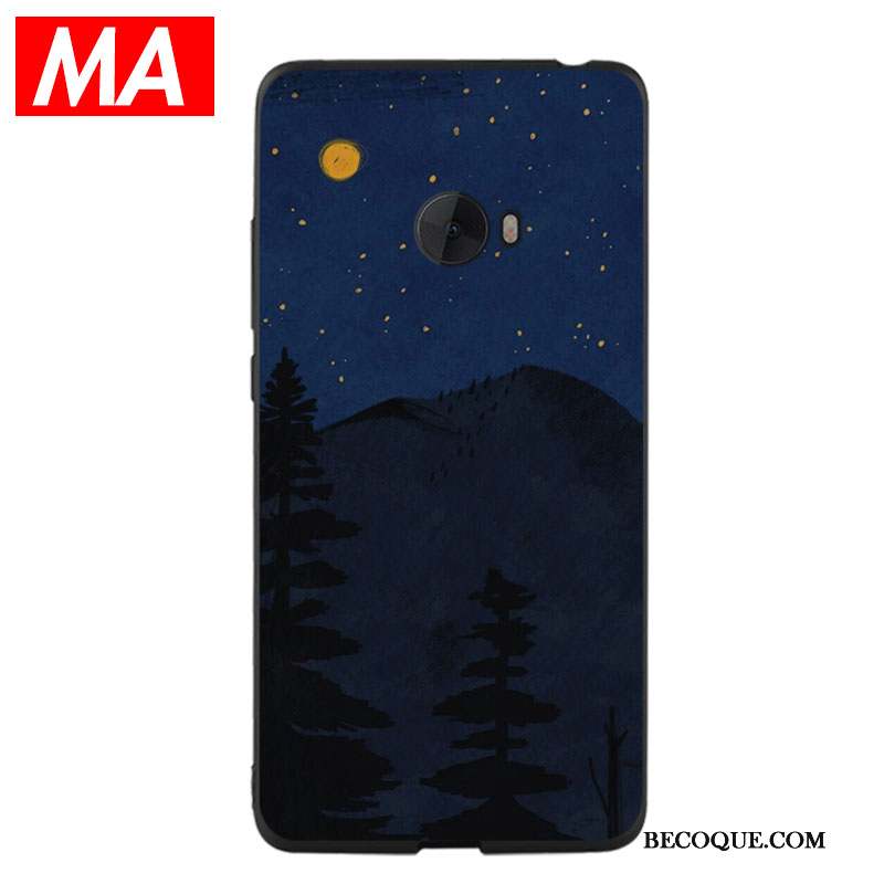 Mi Note 2 Étui Coque De Téléphone Simple Petit Bleu Fluide Doux