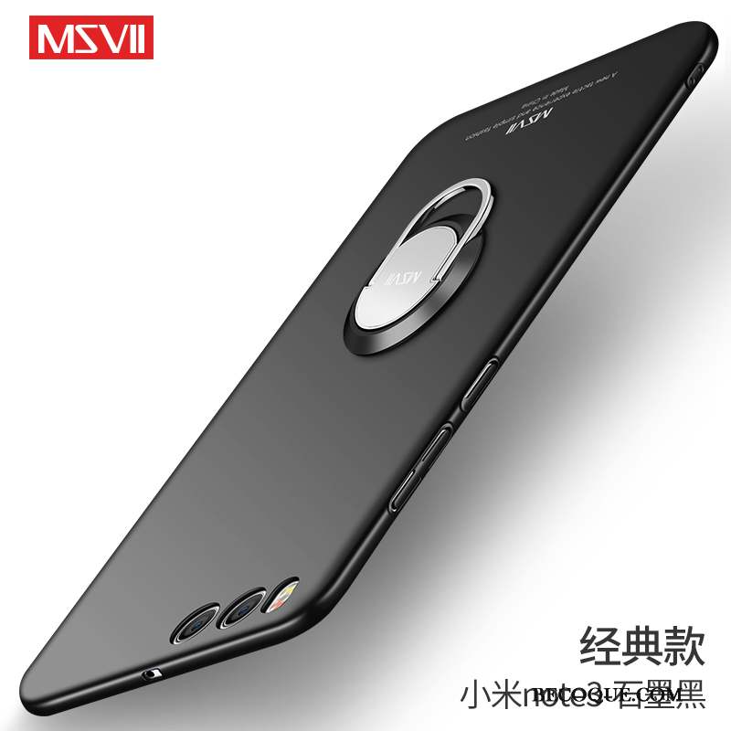 Mi Note 3 Coque De Téléphone Créatif Protection Délavé En Daim Noir Très Mince