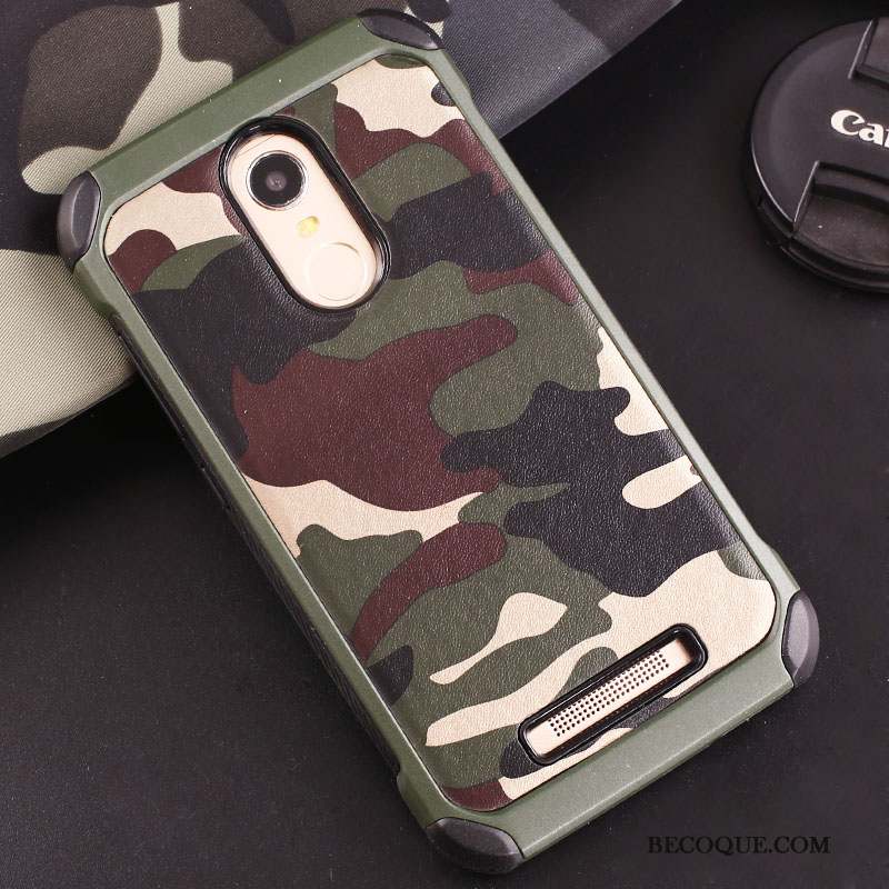 Mi Note 3 Coque Étui Incassable Rouge Vert Petit Camouflage