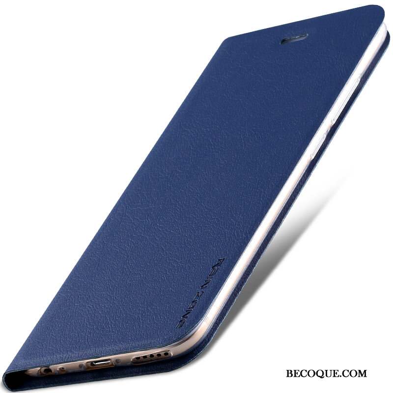 Mi Note 3 Protection Coque De Téléphone Bleu Clamshell Cuir Petit