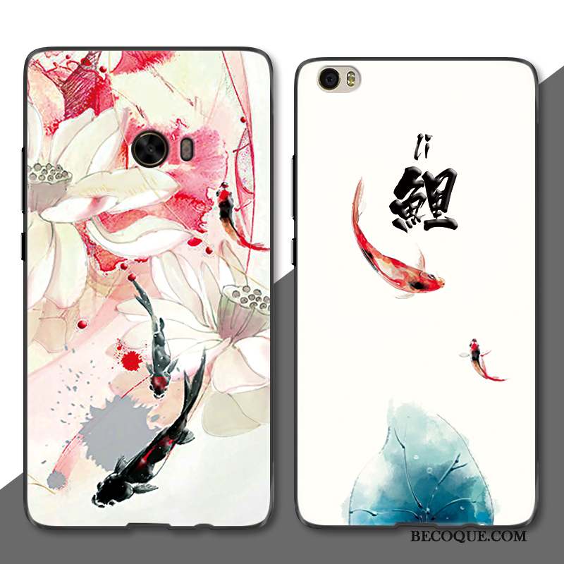 Mi Note Art Style Chinois Rose Squid Coque De Téléphone Créatif