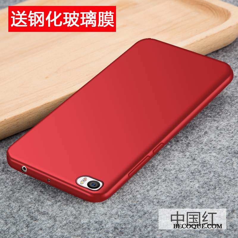 Mi Note Coque Délavé En Daim Petit Étui Silicone Protection Rouge