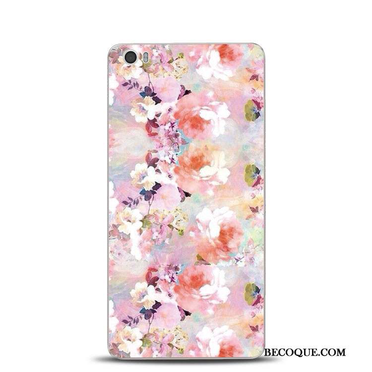 Mi Note Coque Silicone Support Multicolore Petit Fleur