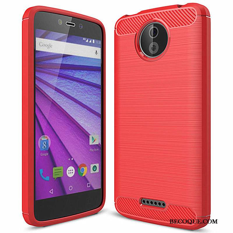 Moto C Téléphone Portable Protection Coque De Téléphone En Silicone Rouge Fluide Doux