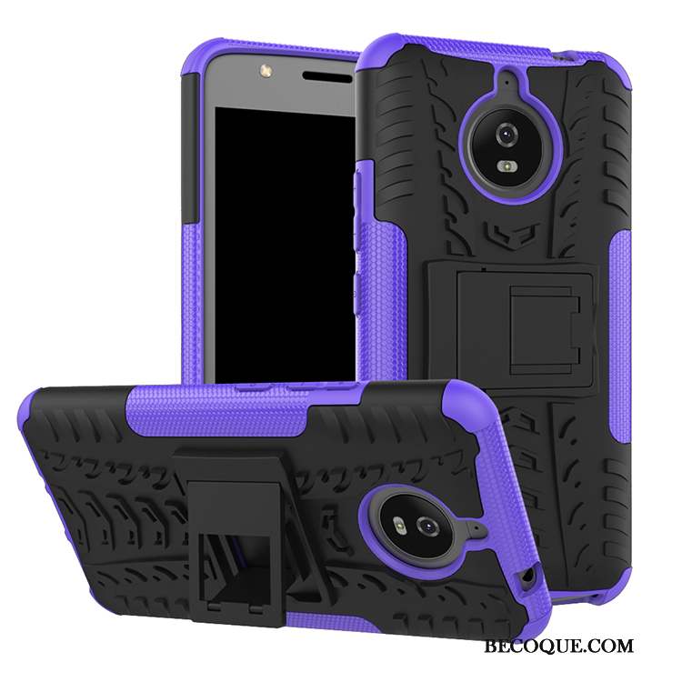 Moto E4 Violet Incassable Rouge Protection Coque De Téléphone