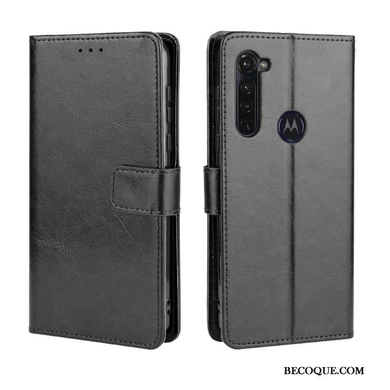 Moto G Pro Coque Modèle Fleurie Fluide Doux Noir Étui Incassable Carte