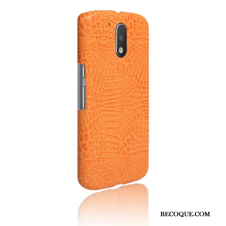 Moto G4 Play Border Étui Cuir Coque Incassable Jaune