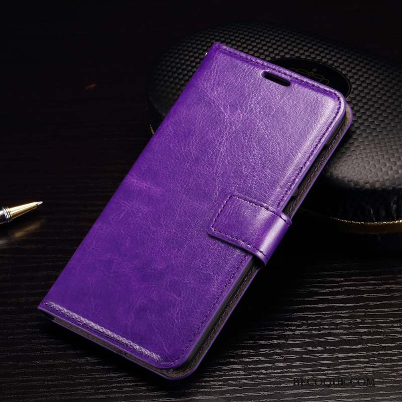 Moto G4 Play Coque Tout Compris Portefeuille Incassable Étui Violet Téléphone Portable