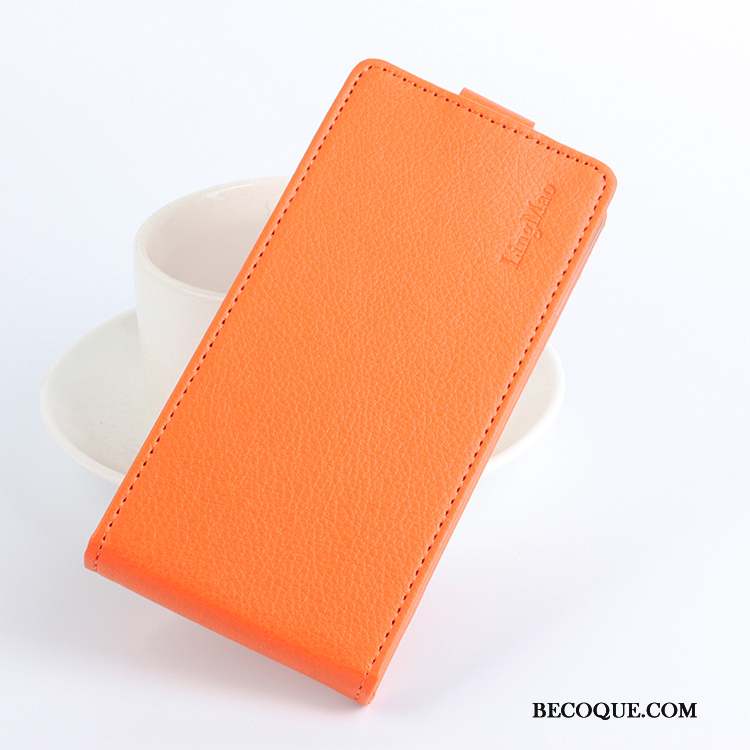 Moto G4 Play Orange Housse Coque Incassable Protection Étui En Cuir