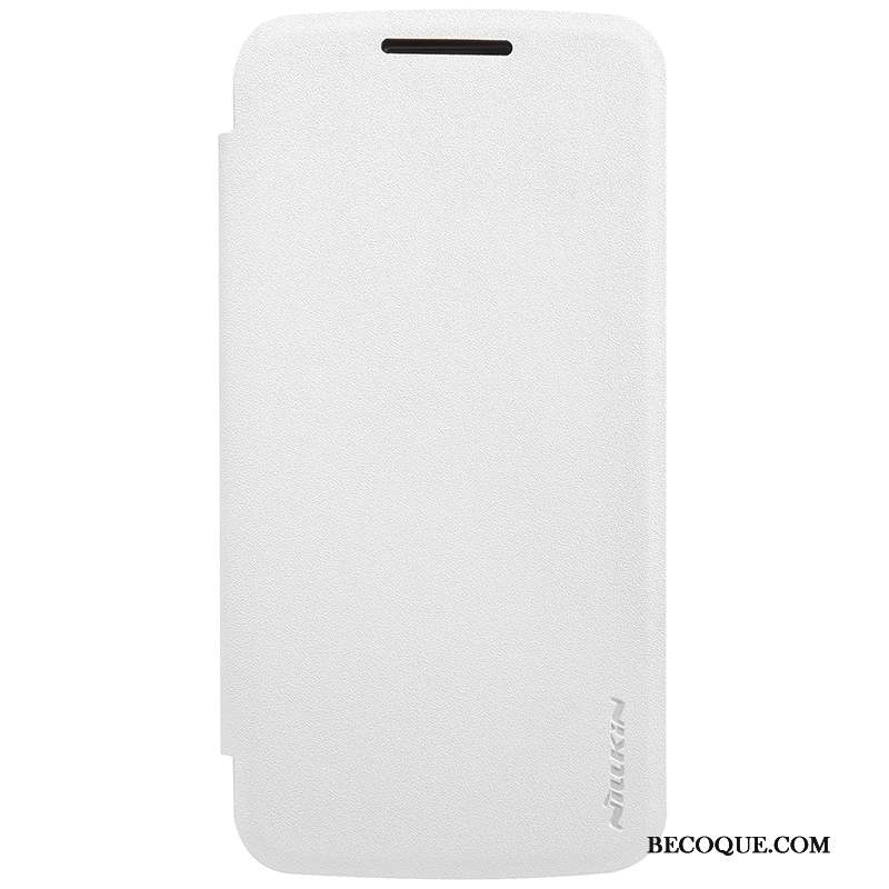 Moto G4 Play Téléphone Portable Étui En Cuir Coque Blanc Protection