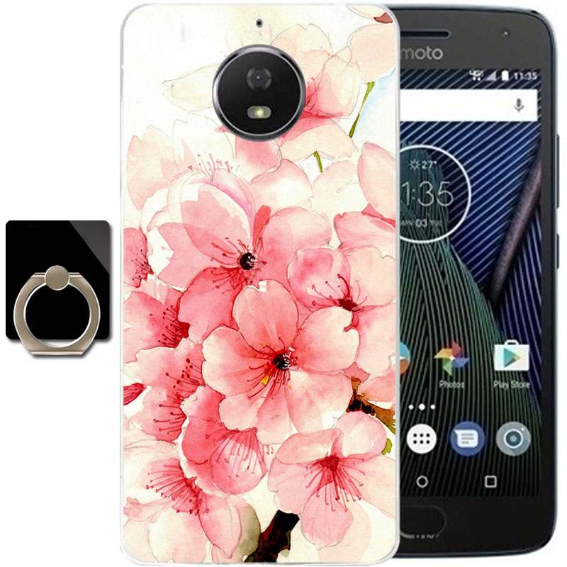 Moto G5 Plus Incassable Coque De Téléphone Étui Rose Protection